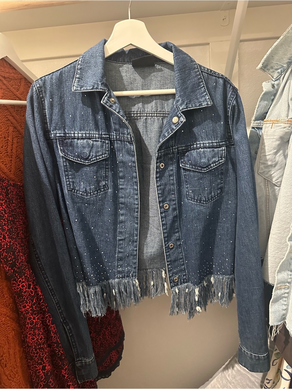 Vintage Fendi Sequin Denim Jacket size IT 44 (US L) very rare! Western FENDI